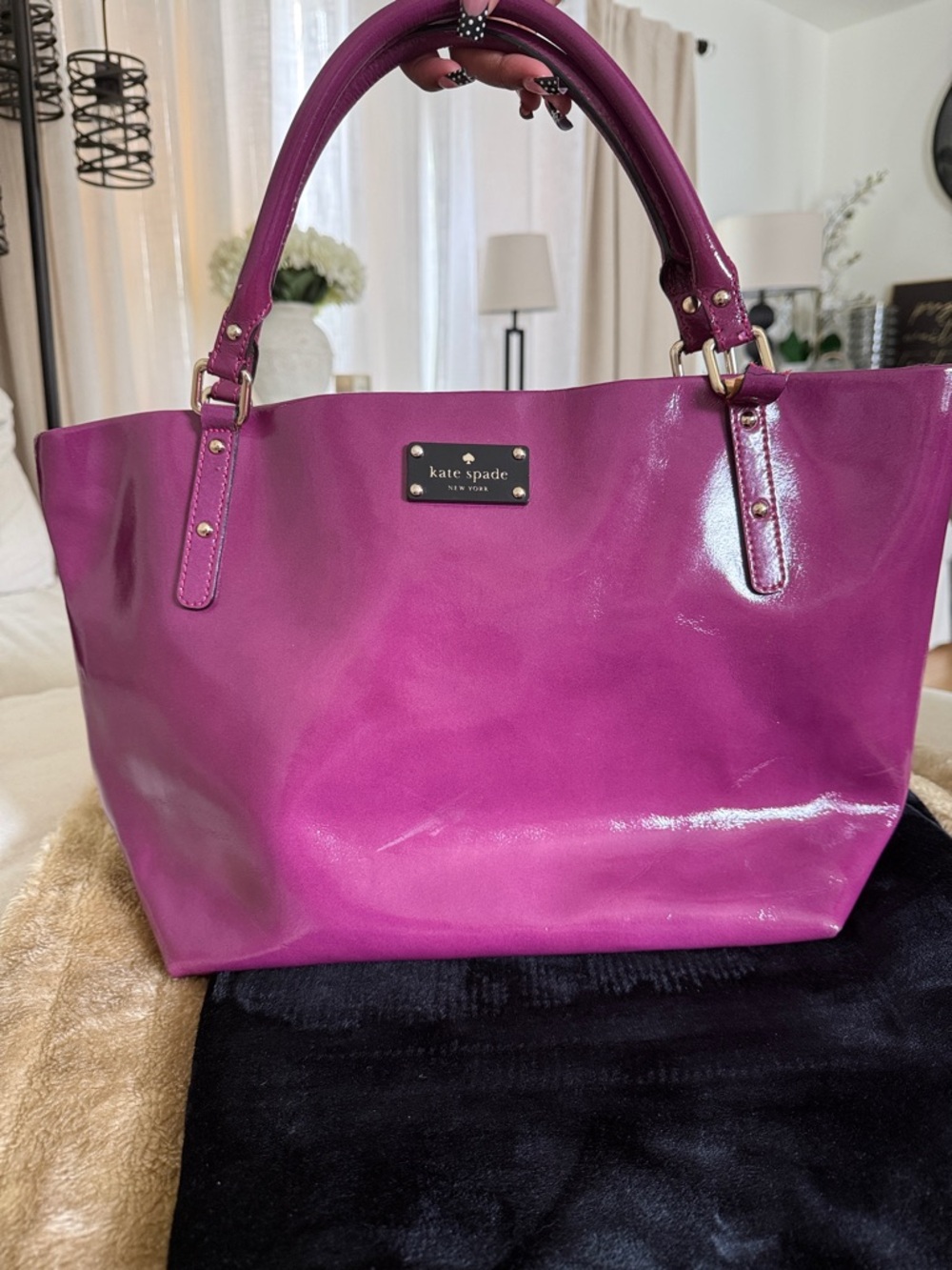Kate Spade Patent 100% Cow Leather Tote